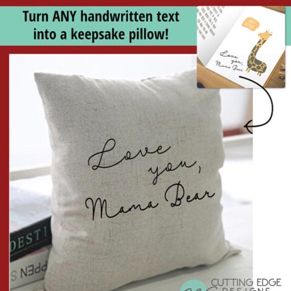 Gift for mom, grandmother gift, custom pillow, handmade pillow, signature pillow - Picture 1 of 9